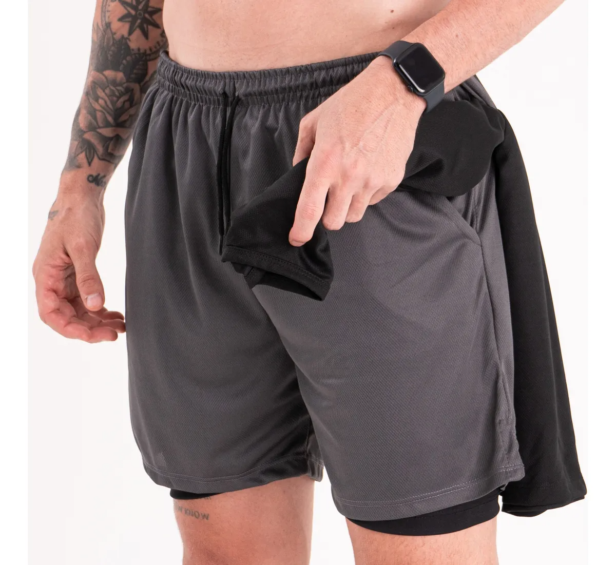 Pack 4 Shorts Deportivos Térmicos Hombre 2 en 1 con Compresión (Paga 2 y Llévate 3)