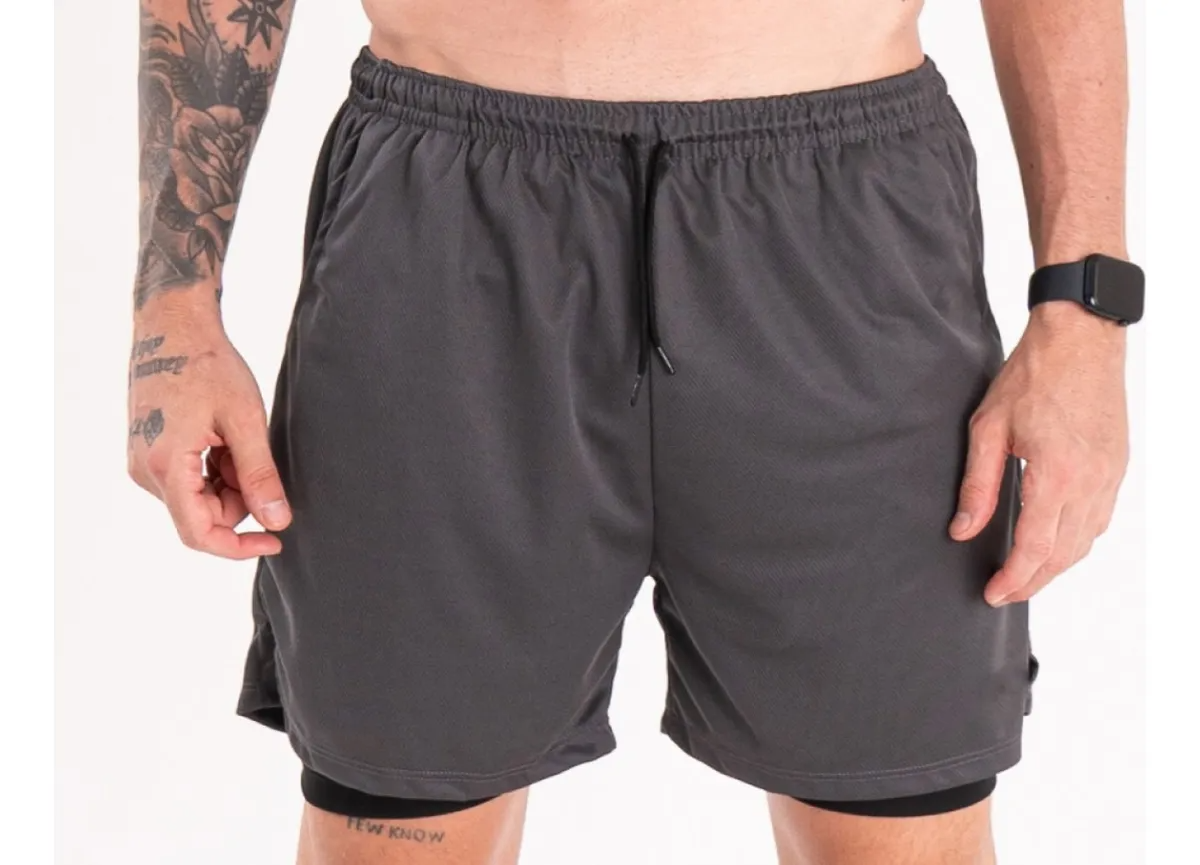 Pack 4 Shorts Deportivos Térmicos Hombre 2 en 1 con Compresión (Paga 2 y Llévate 3)