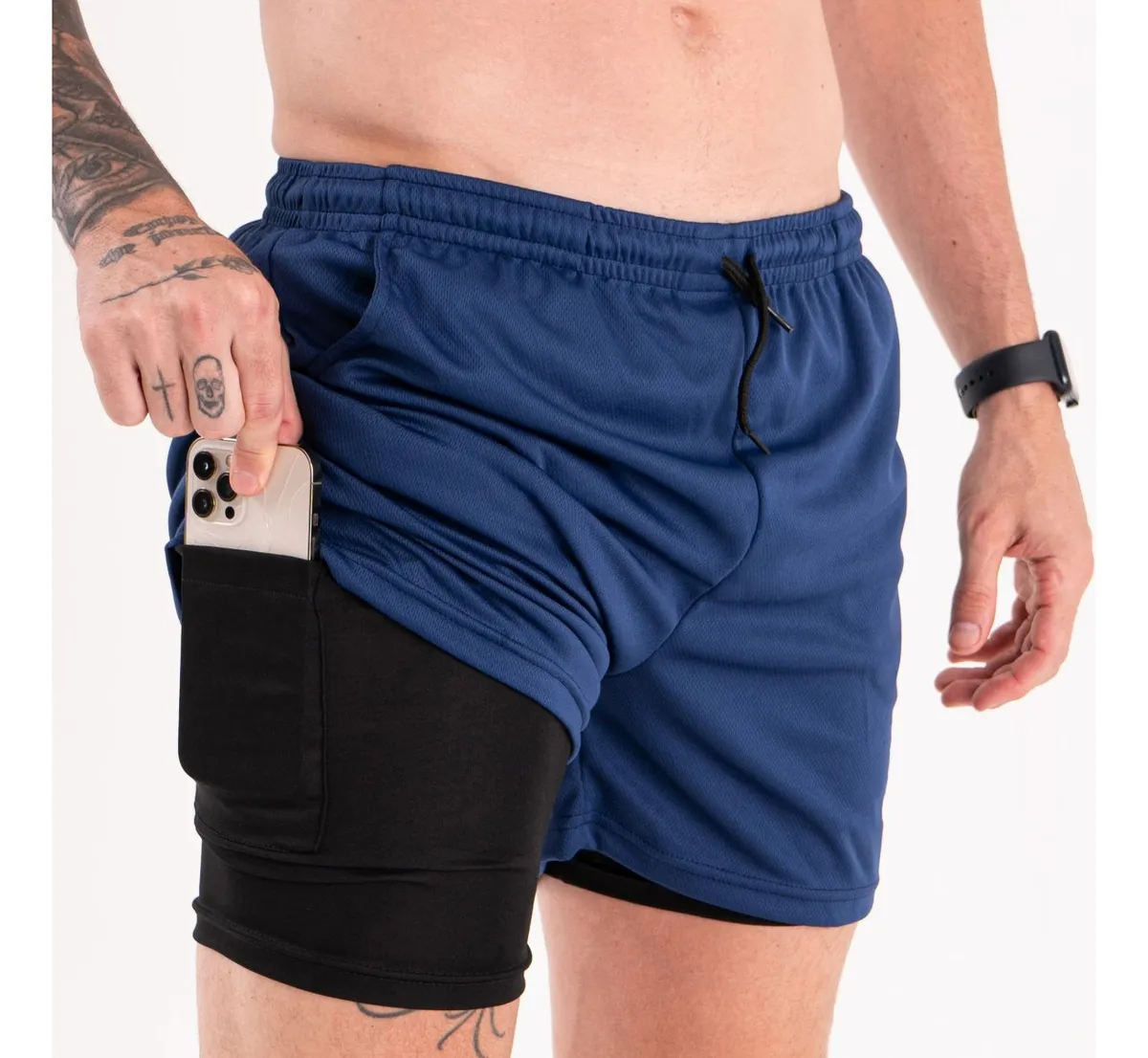 Pack 4 Shorts Deportivos Térmicos Hombre 2 en 1 con Compresión (Paga 2 y Llévate 3)