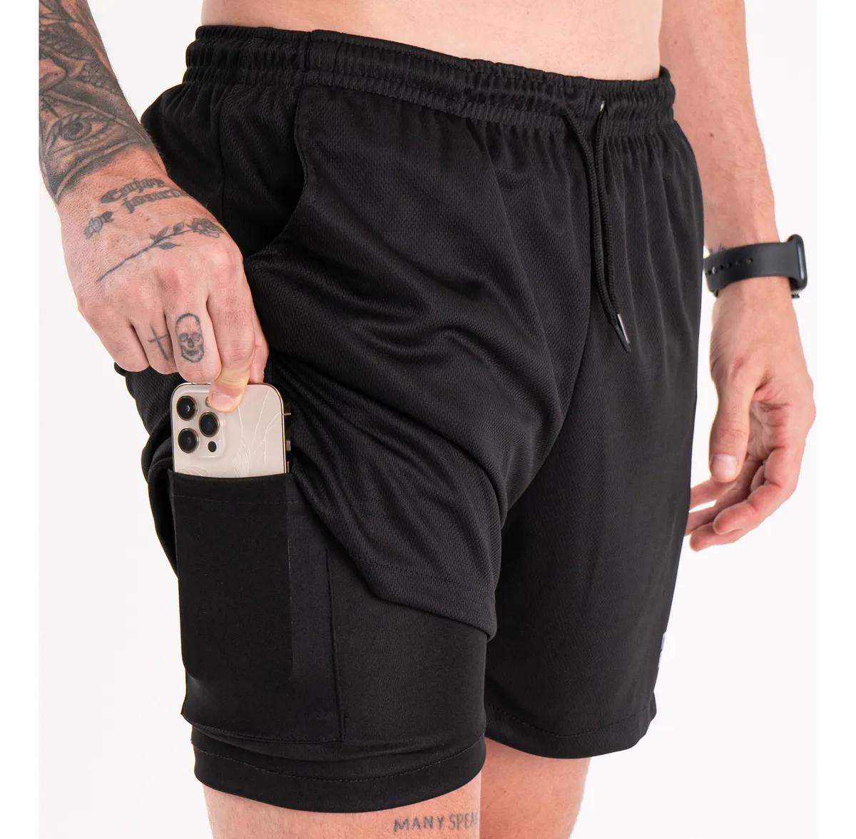 Pack 4 Shorts Deportivos Térmicos Hombre 2 en 1 con Compresión (Paga 2 y Llévate 3)